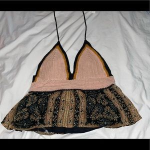 American Eagle Crochet Halter Top